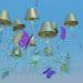 3d model Chandelier with butterflies - preview