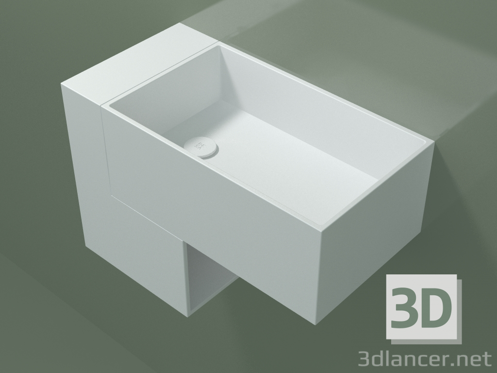 modello 3D Lavabo sospeso Argo (02UA431S1, Glacier White C01, L 72, P 36, H 48 cm) - anteprima