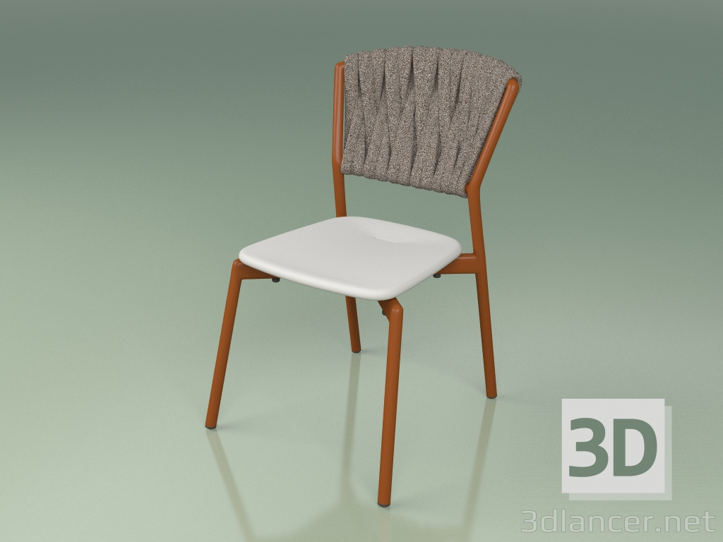 modèle 3D Chair 220 (Métal Rouille, Résine Polyuréthane Gris, Ceinture Rembourrée Gris-Sable) - preview