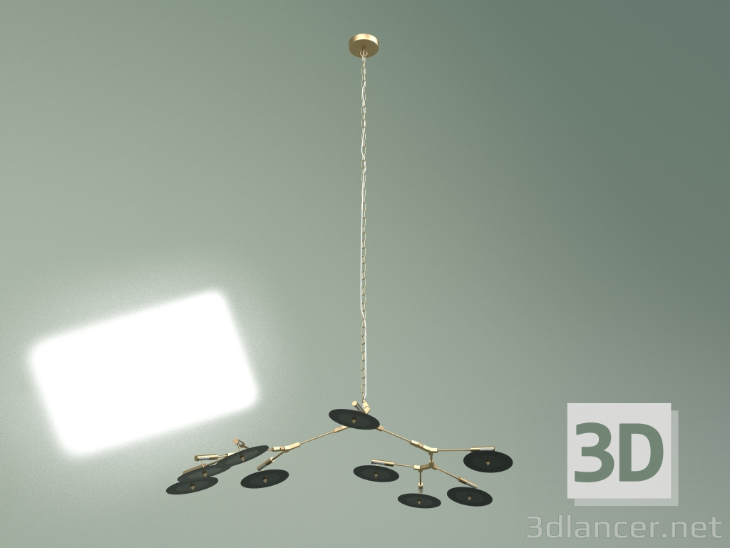 modello 3D Lampada a sospensione Branching Discs 9 luci - anteprima