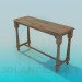 modèle 3D La table en bois étroite - preview