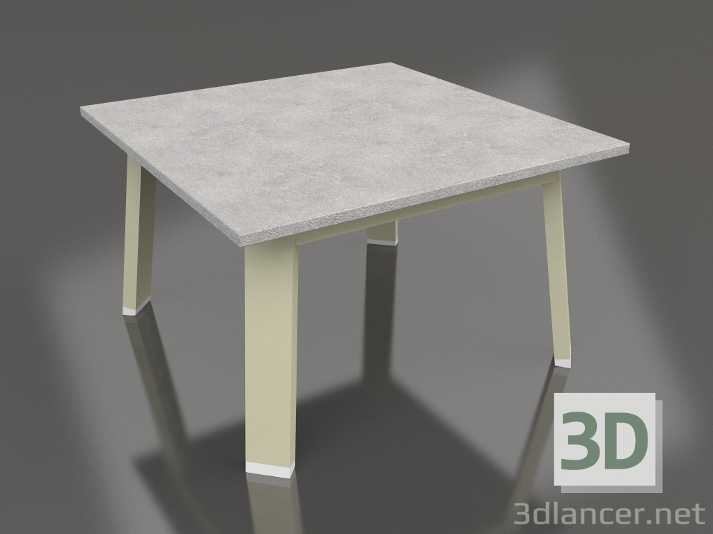 modello 3D Tavolino quadrato (Oro, DEKTON) - anteprima