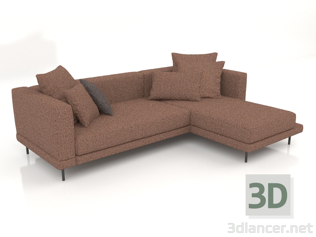 modello 3D Divano Carol 2560 x 1800 (Bengasi 10) - anteprima