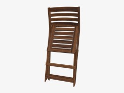 Folding chair when folded