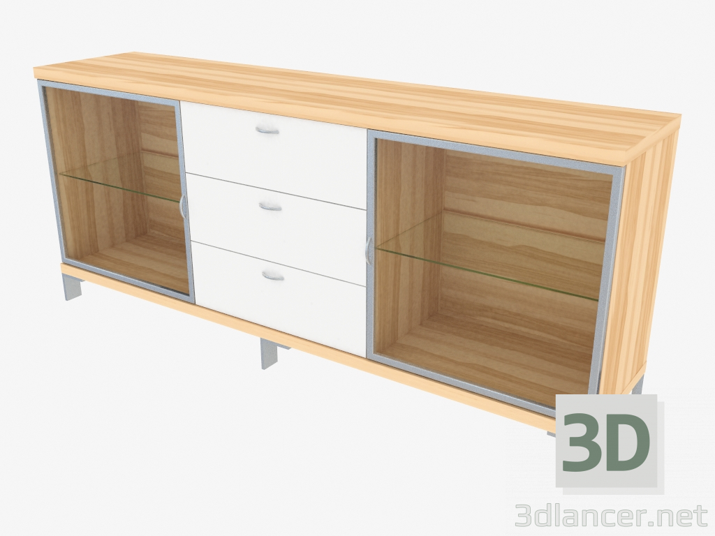 3d model Three-section buffet (150-27-2) - preview