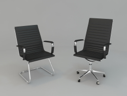 Armchair and chair for office