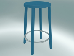 Stool BLOCCO stool (8500-60 (63 cm), ash blue, sanded aluminum)