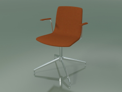 Sandalye 5908 (4 ayak, dolgu ile, döner, kolçaklı)