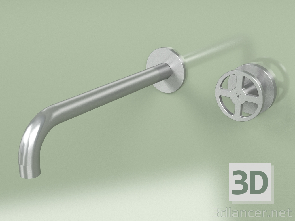 3D Modell Wandmontierter Hydro-Progressivmischer mit Auslauf (20 11, AS) - Vorschau