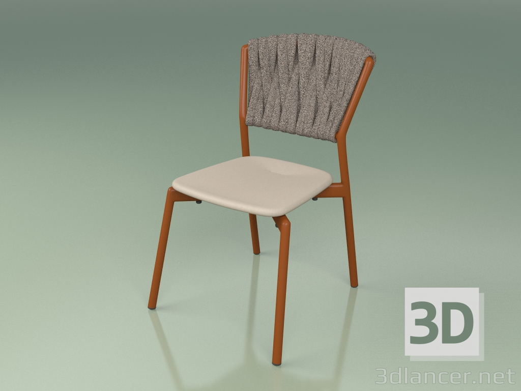 3d model Silla 220 (óxido de metal, topo de resina de poliuretano, cinturón acolchado gris-arena) - vista previa