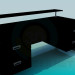 3d model A large writing desk with stand on a countertop - preview