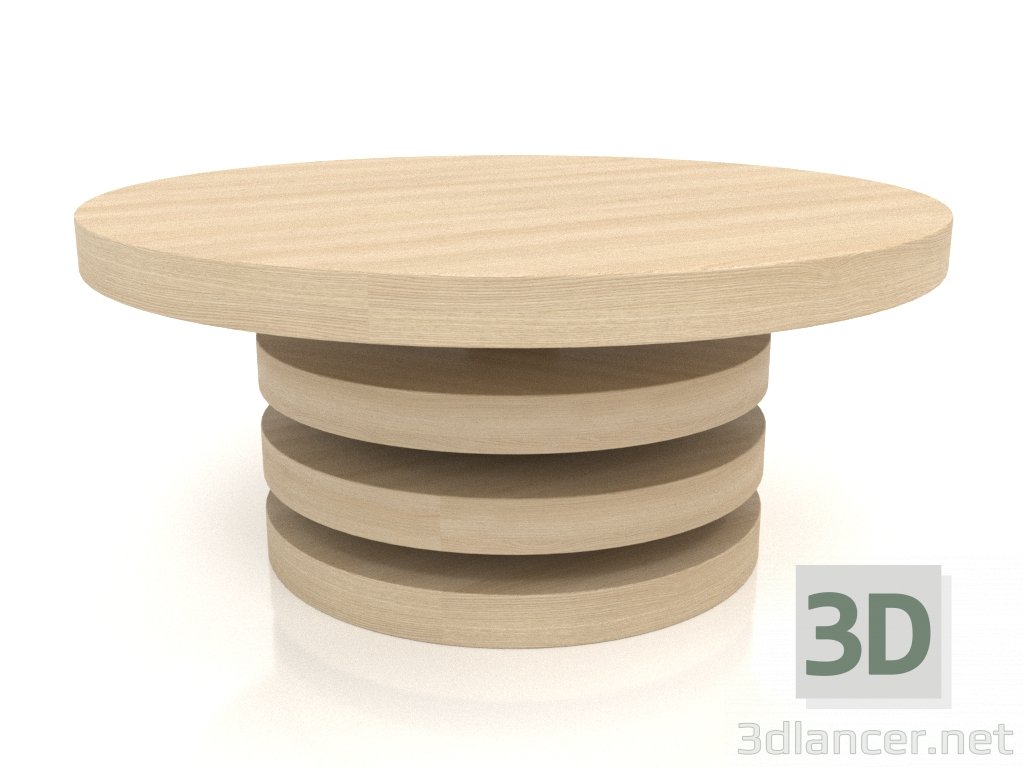 3 डी मॉडल कॉफी टेबल जेटी 04 (डी = 800x350, लकड़ी सफेद) - पूर्वावलोकन