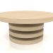 3 डी मॉडल कॉफी टेबल जेटी 04 (डी = 800x350, लकड़ी सफेद) - पूर्वावलोकन