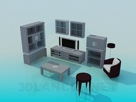 modelo 3D Muebles para salas de estar - escuchar modelo 3D Muebles para salas de estar - escuchar