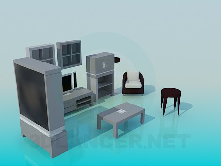 modelo 3D Muebles para salas de estar - escuchar modelo 3D Muebles para salas de estar - escuchar