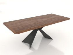 Table pliante Allure 160-200 (noyer-noir)