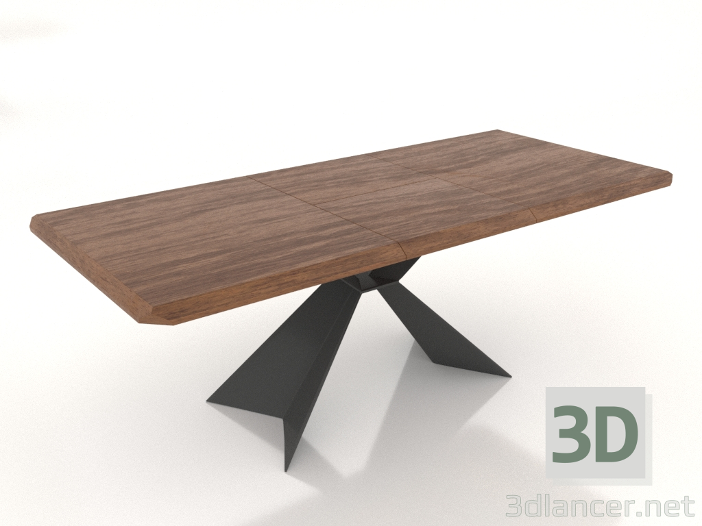 modèle 3D Table pliante Allure 160-200 (noyer-noir) - preview