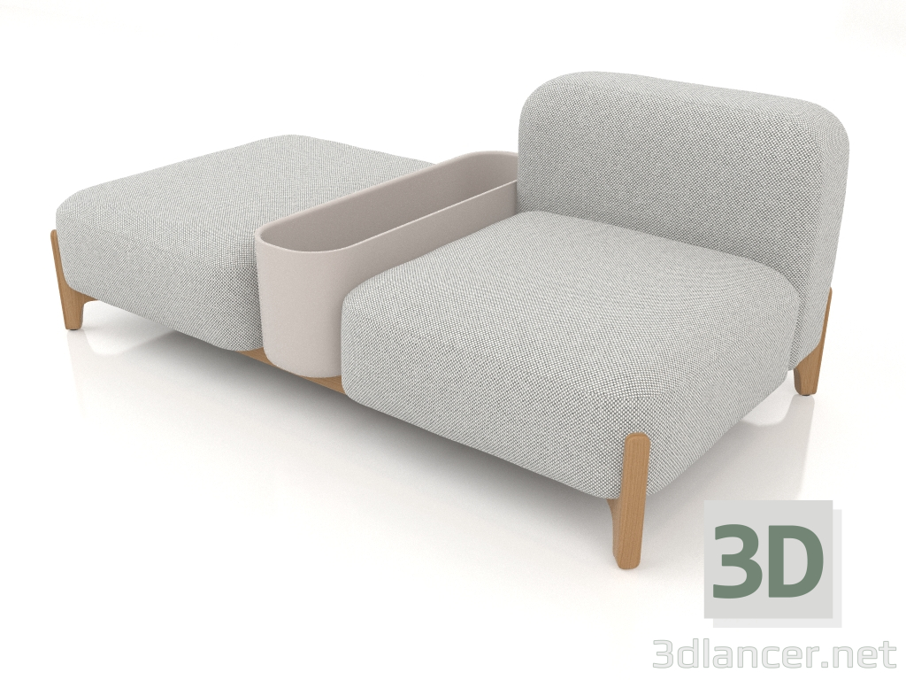 modèle 3D Canapé modulable (composition 03) - preview