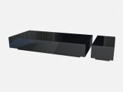 Rectangular coffee table with two sections Young Z02