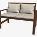 3d model Bench with cushions - preview