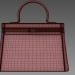 3d Kelly 35 Etoupe bag model buy - render