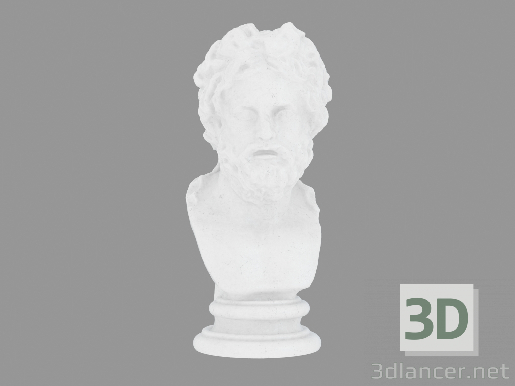 3D modeli Asklepios Mermer heykel Başkanı - önizleme