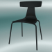 modello 3D Sedia impilabile REMO sedia in plastica (1417-20, plastica nera, nera) - anteprima