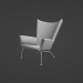 3d model Armchair according to the drawing for task 9 at the 3Dmax university course - preview