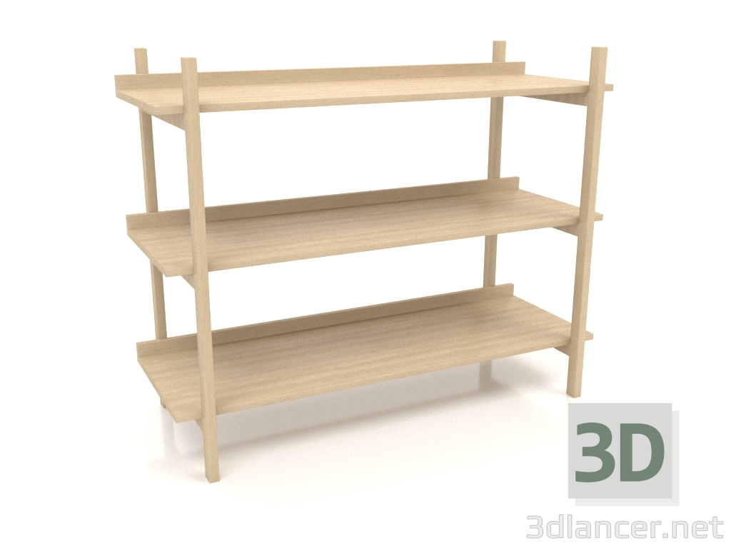 3 डी मॉडल रैक एसटी 02 (1000x400x800, लकड़ी सफेद) - पूर्वावलोकन
