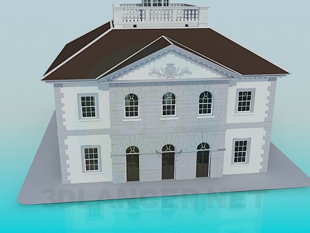 3d модель Старинное здание – превью 3d модель Старинное здание – превью