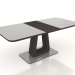 3D modeli Katlanır masa Rosanna 160-200 (koyu kahverengi - beyaz) - önizleme