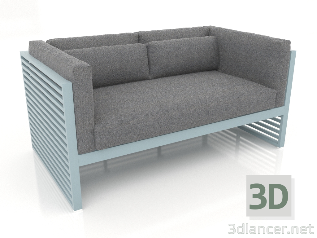 Modelo 3d Sofá de 2 lugares (azul cinza) - preview