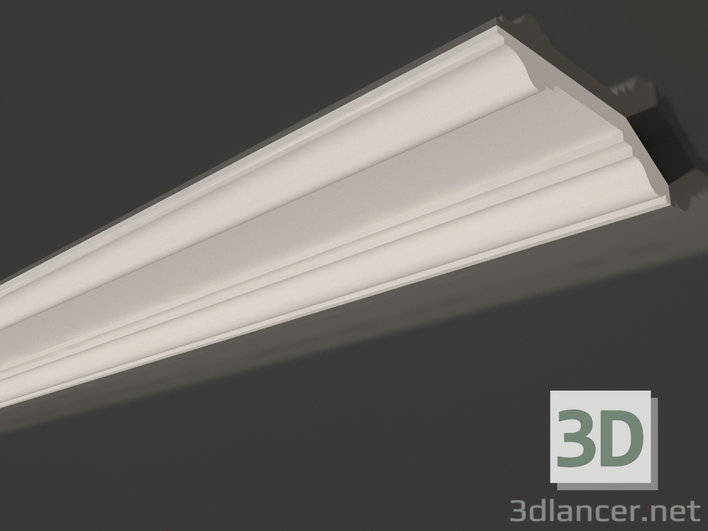 3d model Plaster ceiling cornice smooth KG 004 (36х151) - preview