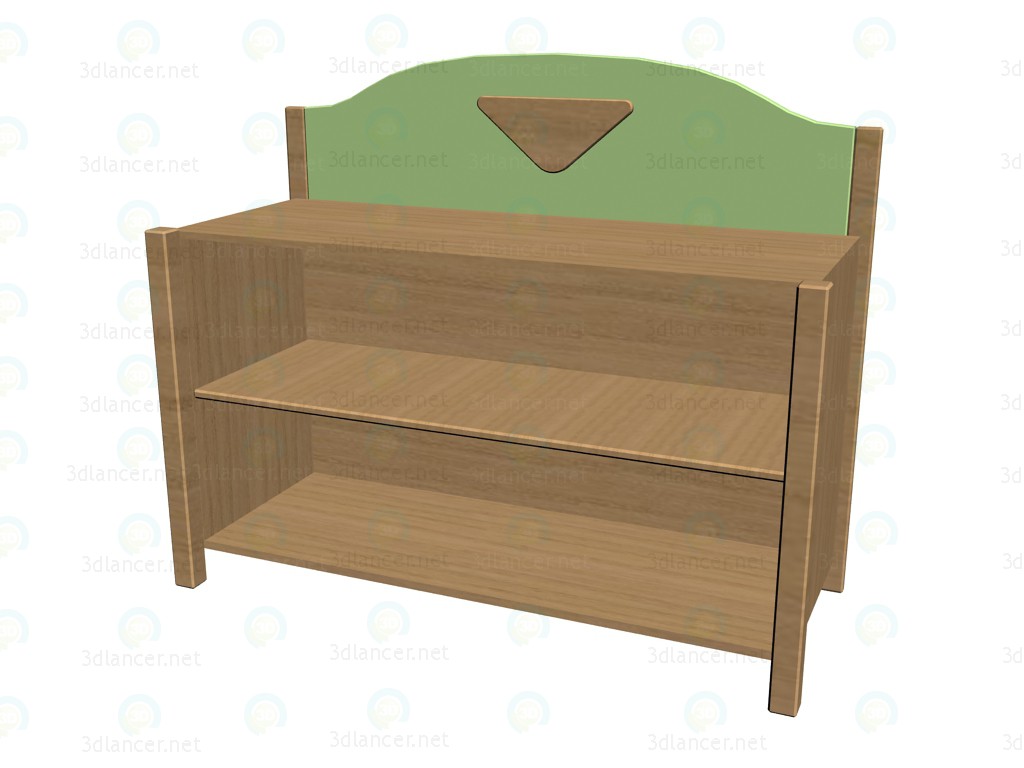 3d model Chest of drawers with open regiments 63TB02 - preview