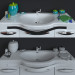 3D Modell Waschbecken mit Spiegel + dekoratives set - Vorschau