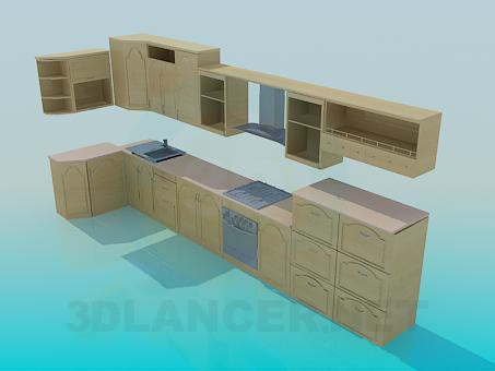 3d model kitchen - preview 3d model kitchen - preview