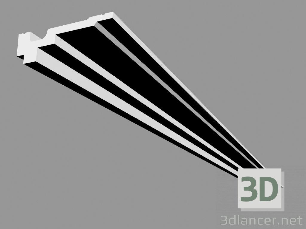 3D Modell Gesims C355 (200 x 3,5 x 11,1 cm) - Vorschau