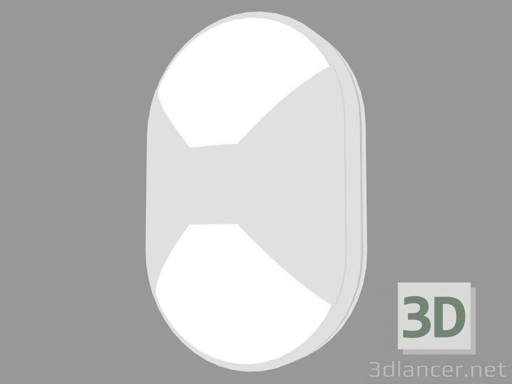 3d model Wall lamp MEGAVEDO OVAL WITH VISOR UP-DOWN (S6779) - preview