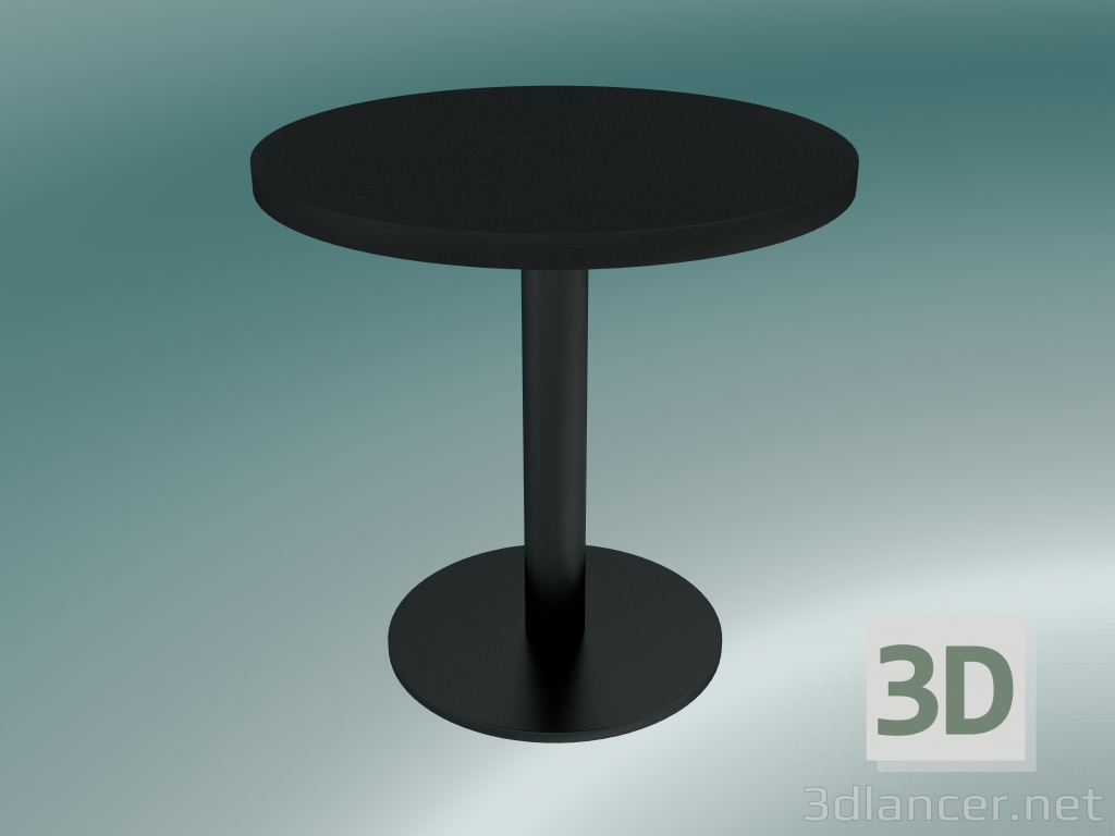 modello 3D Tavolino basso Nærvær (NA11, Ø42cm, H 42cm, Fenix laminato nero) - anteprima