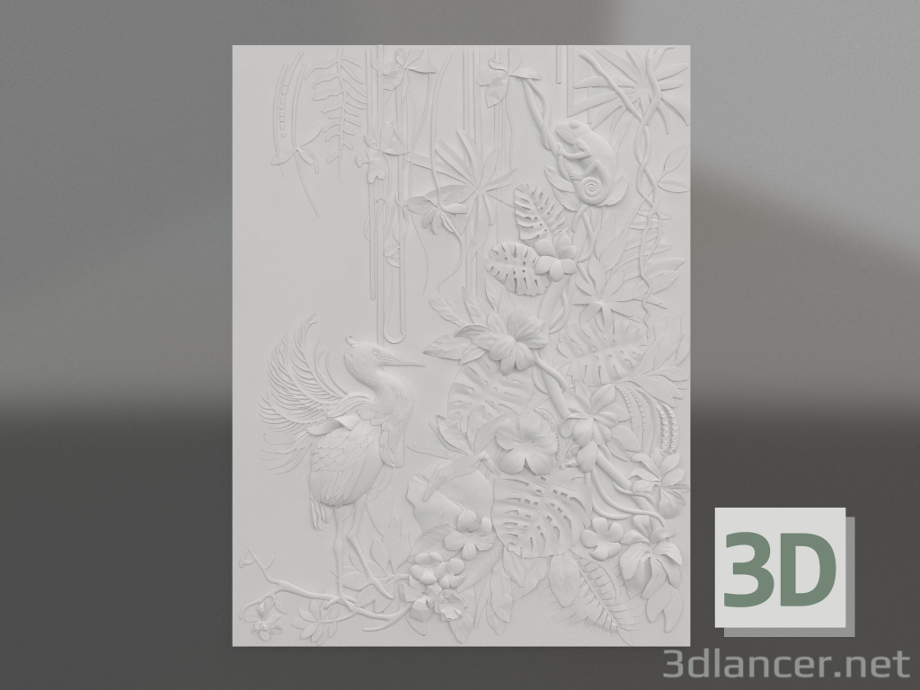 3d model Bas-relief Spring - preview