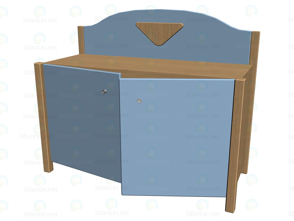 3d model Chest of drawers with fronts 63kt03 + 63FS03L + 63FS03R - preview
