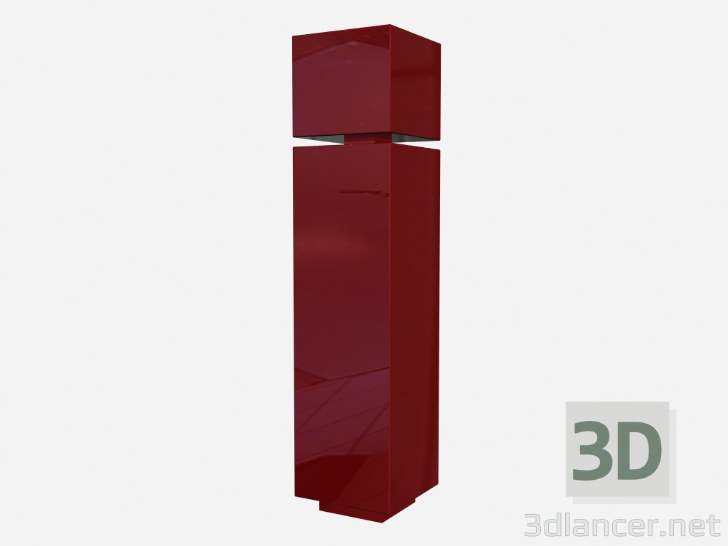 3d модель Шкаф красного цвета в стиле арт деко Young Z04 – превью