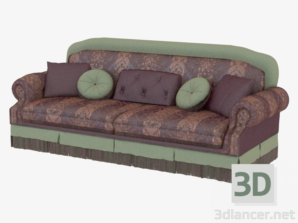 3D Modell Dreibett-Sofas - Vorschau