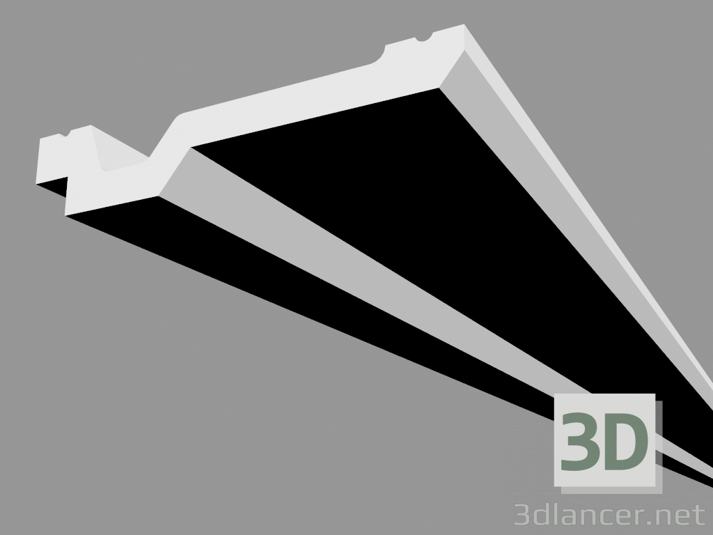 3D Modell Gesims C356 (200 x 2 x 10 cm) - Vorschau