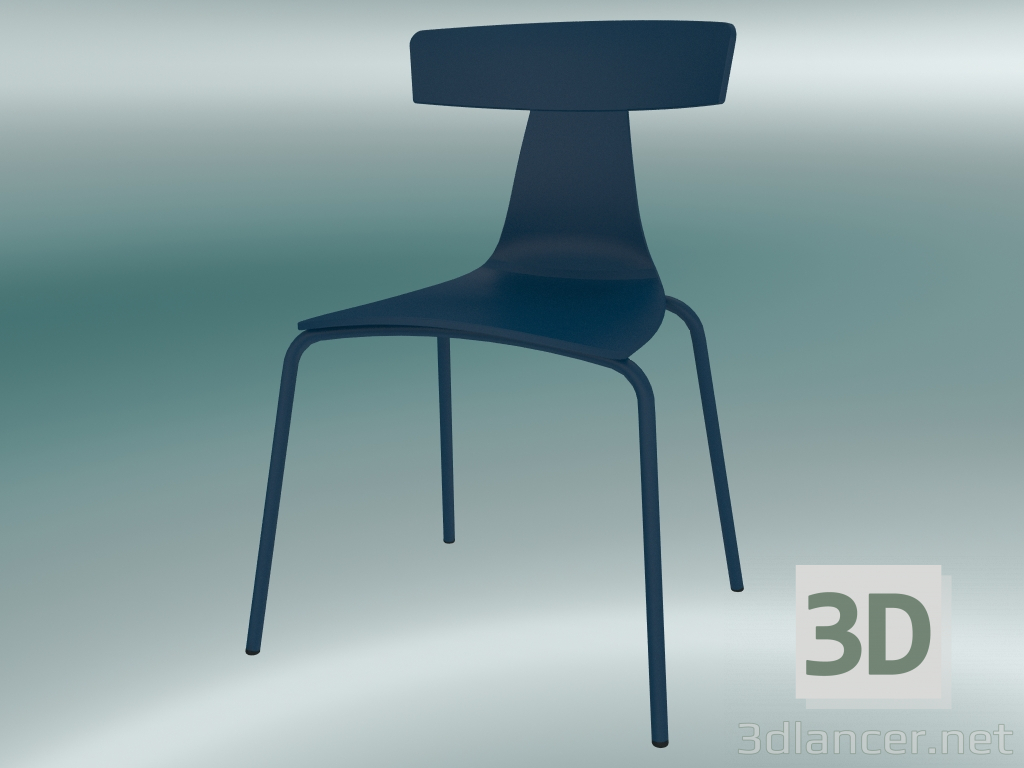 3d модель Стул стекируемый REMO plastic chair (1417-20, plastic green blue, green blue) – превью