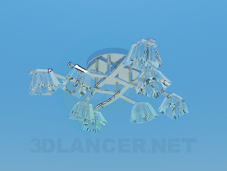 modelo 3D Lámpara Chandelier con pinturas del techo de cristal - escuchar modelo 3D Lámpara Chandelier con pinturas del techo de cristal - escuchar