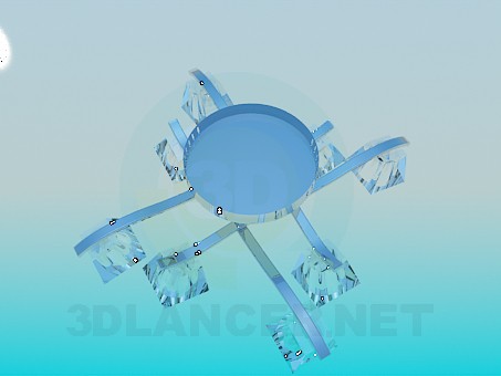 modelo 3D Lámpara Chandelier con pinturas del techo de cristal - escuchar modelo 3D Lámpara Chandelier con pinturas del techo de cristal - escuchar
