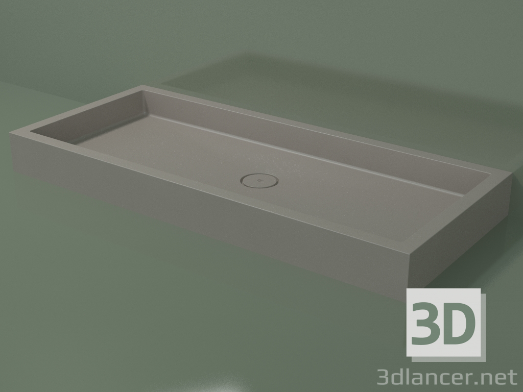 modello 3D Piatto doccia Alto (30UA0113, Clay C37, 160x70 cm) - anteprima