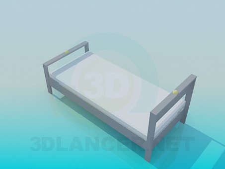 modèle 3D Lit simple - preview