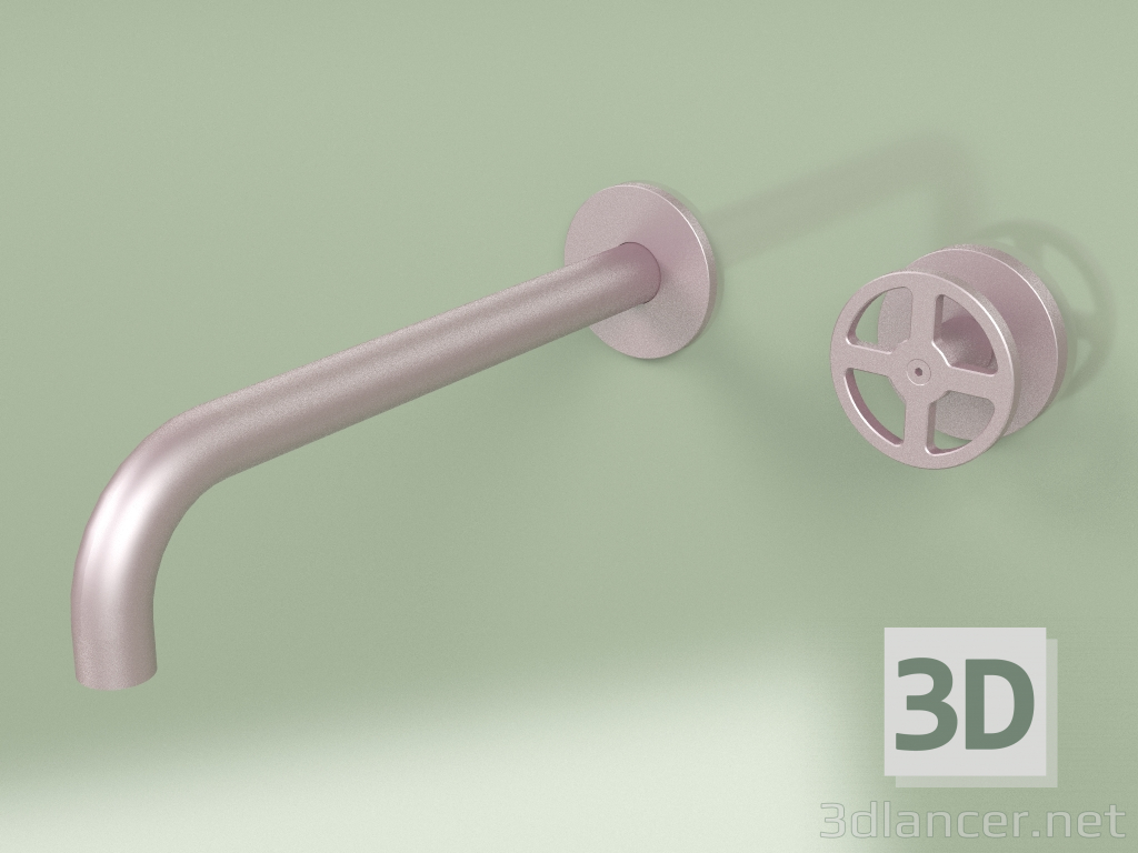 modello 3D Miscelatore idroprogressivo a parete con bocca di erogazione (20 11, OR) - anteprima